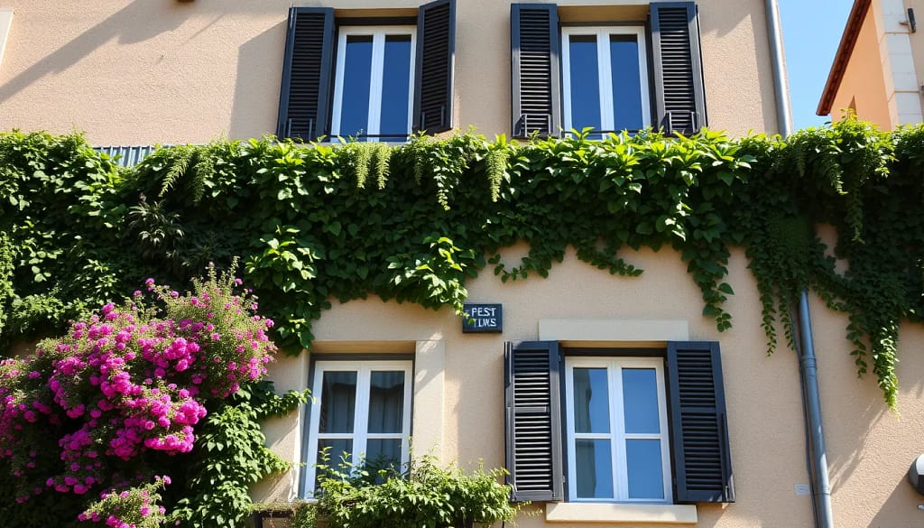 Jardins verticaux sur un immeuble à Draguignan, intégration écologique et esthétique