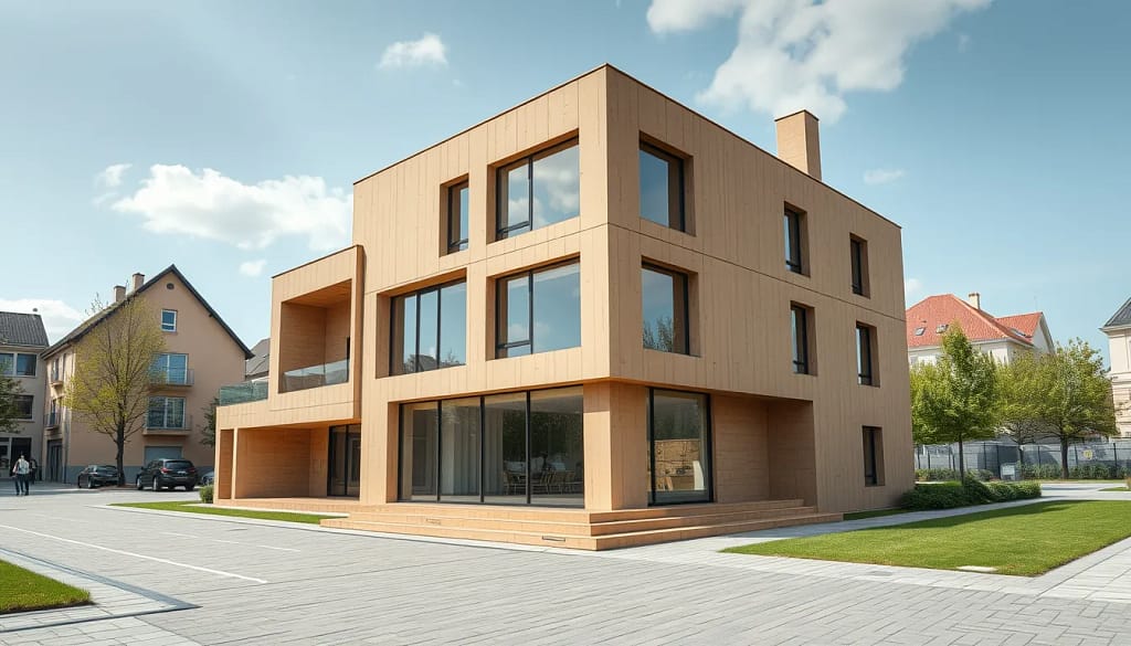 Bâtiment en papier carton en Europe avec des structures innovantes