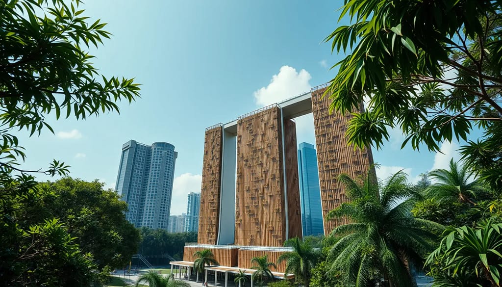 Tour de Bambou à Singapour, écoconstruction innovante