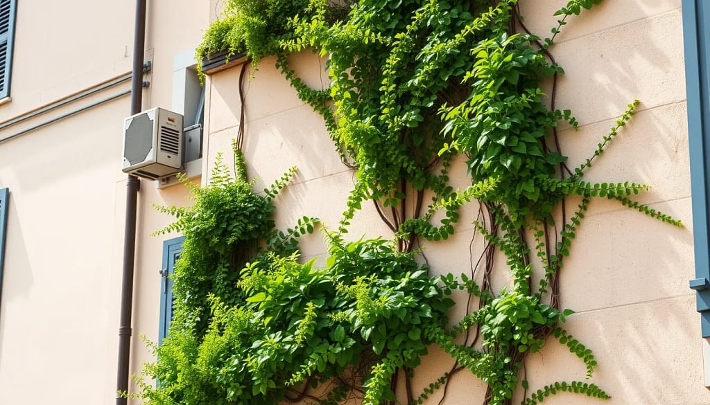 Jardins verticaux sur un bâtiment rénové à Draguignan, Provence